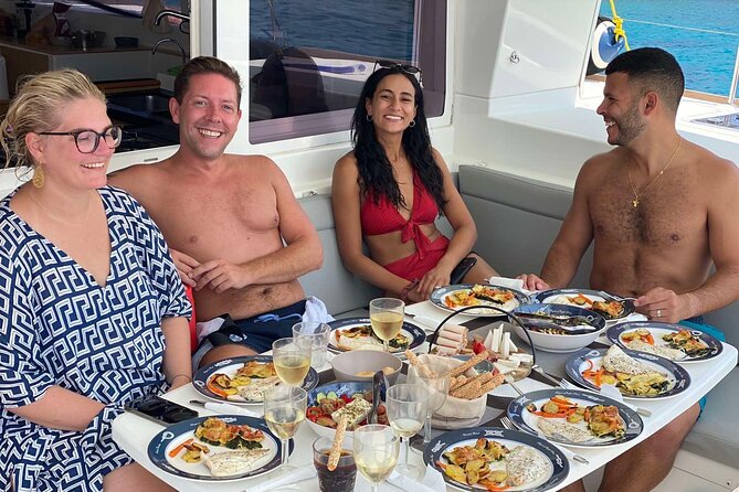 Ag.Nikolaos: Catamaran Trip with Sushi, Drinks, & Water Toys - Mirabello Bay water playground: slide, sea scooter, SUP, and snorkeling