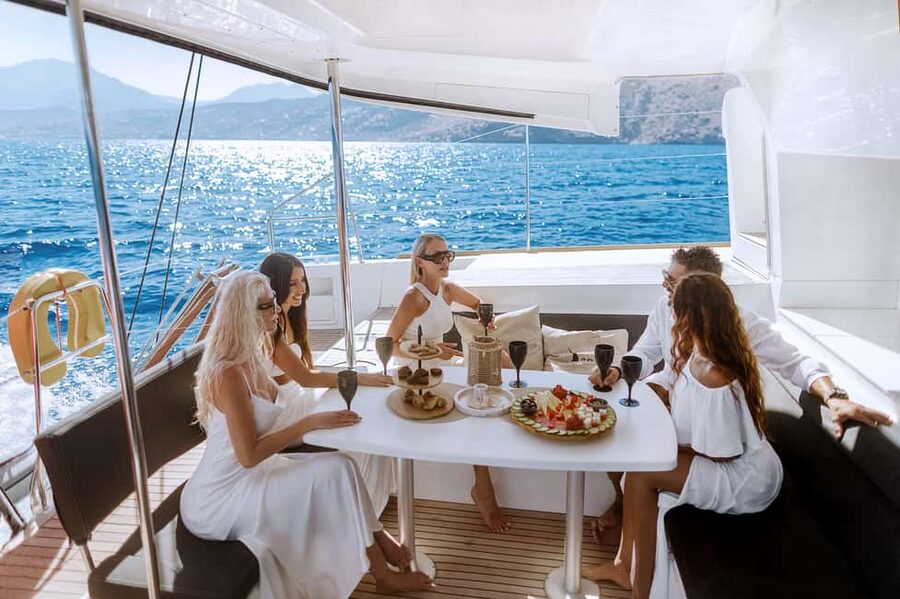 Agios Nikolaos All-inclusive Catamaran Cruise & Water Toys - Quick highlights you will feel on the day