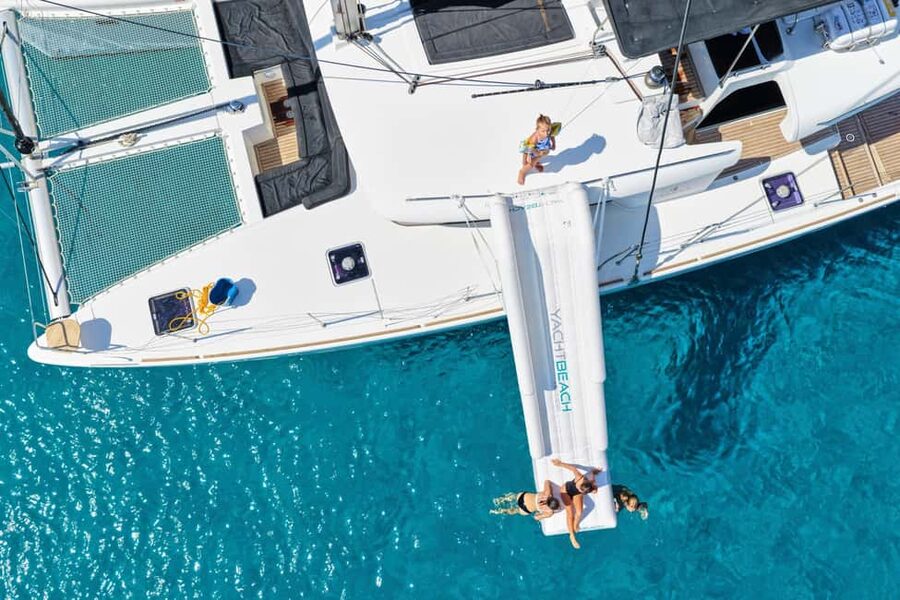 Agios Nikolaos All-inclusive Catamaran Cruise & Water Toys - Meeting in Marina Agios Nikolaos, where timing actually matters