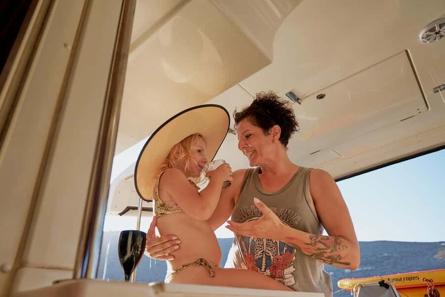 Agios Nikolaos All-inclusive Catamaran Cruise & Water Toys - Nutritionist-designed lunch that beats the typical boat-food story