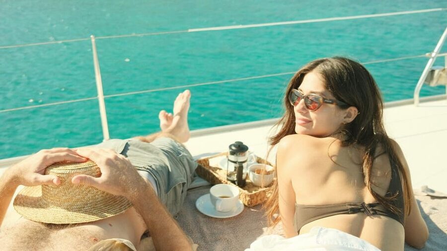 Agios Nikolaos: Golden Hour Sailboat Tour with Wine & Snacks - Kolokitha Bay time: swimming, snorkeling, SUP, and fishing without rushing