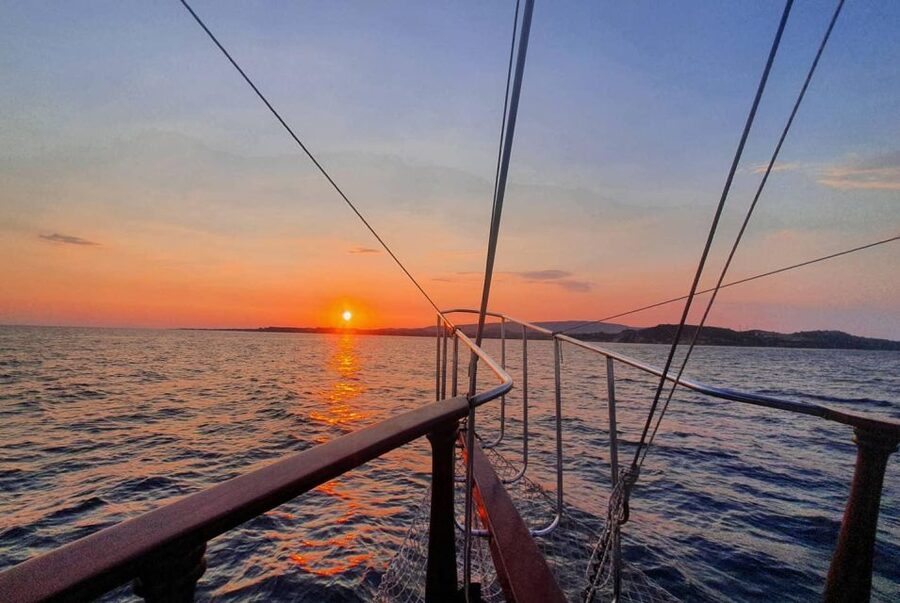 Argostoli: Sunset Cruise with Swim Stops, Dinner, and Wine - The Crew Makes It: English Guide, Friendly Hosts, and a Chilled Party-Free Vibe