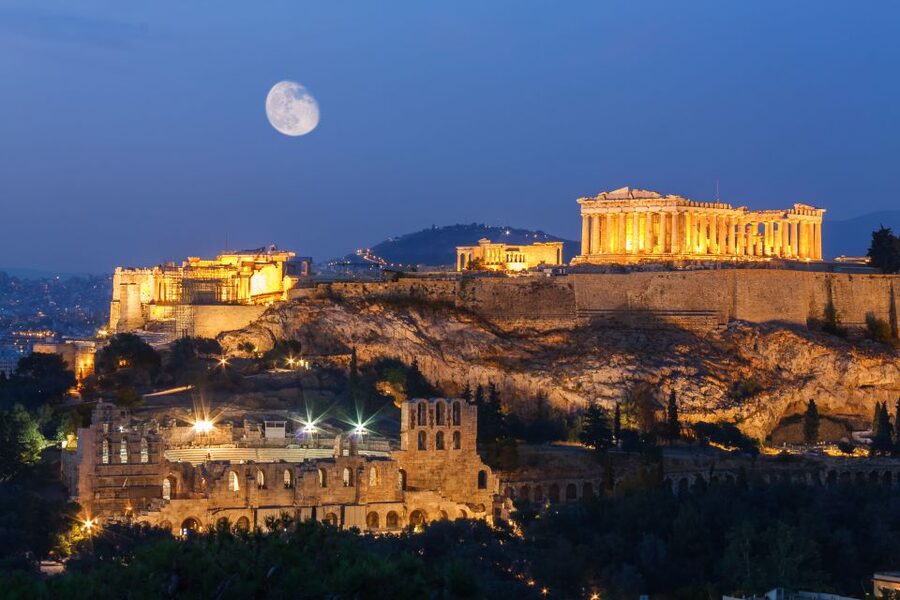 Athens: 2-Hour Highlights Tour by E-Bike After Sunset - Hill of the Nymphs: the view stop that anchors the whole night