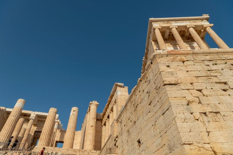 Athens: Acropolis FULLY PRIVATE Tour with Licensed Guide - The Propylaea and the Temple of Athena Nike: gold light and big symbolism