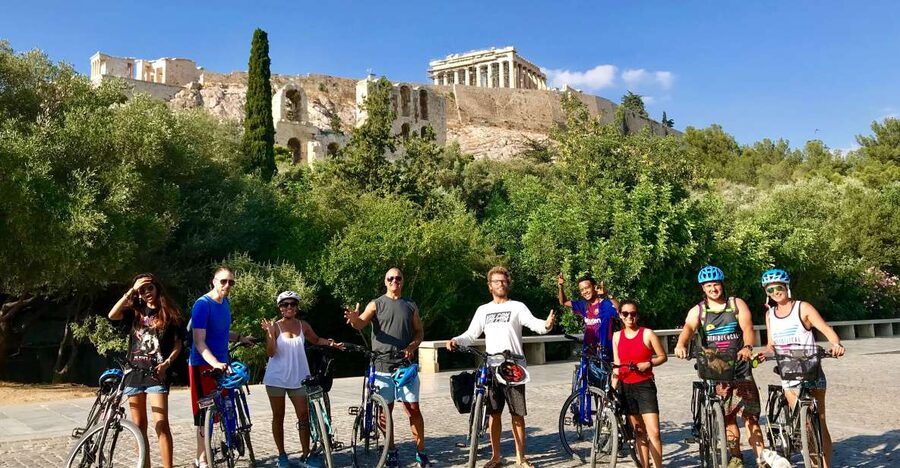 Athens: City Bike tour with Acropolis Visit Option - Monastiraki and the Metropolitan Church break, a pause that feels local