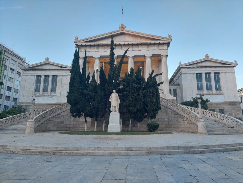 Athens: City Highlights Nighttime Walking Tour in Spanish - The Cathedral zone to Monastiraki Square, then the Ancient Agora payoff