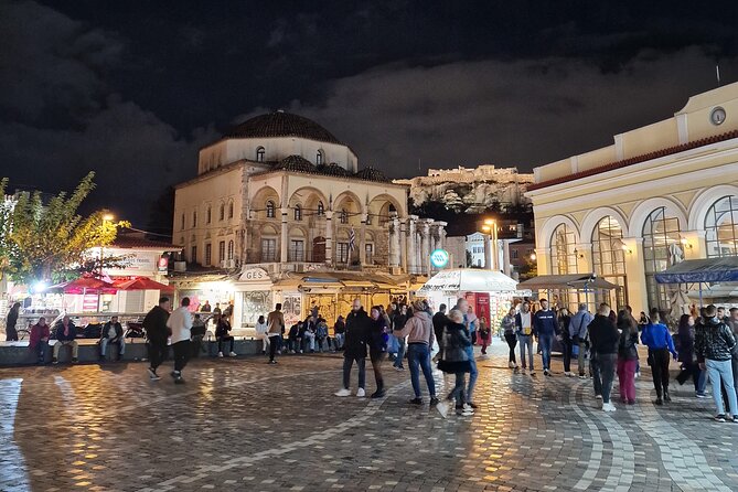 Athens Evening Food Tour - Stop 1 in Monastiraki: souvlaki or gyros, old streets, and Acropolis views