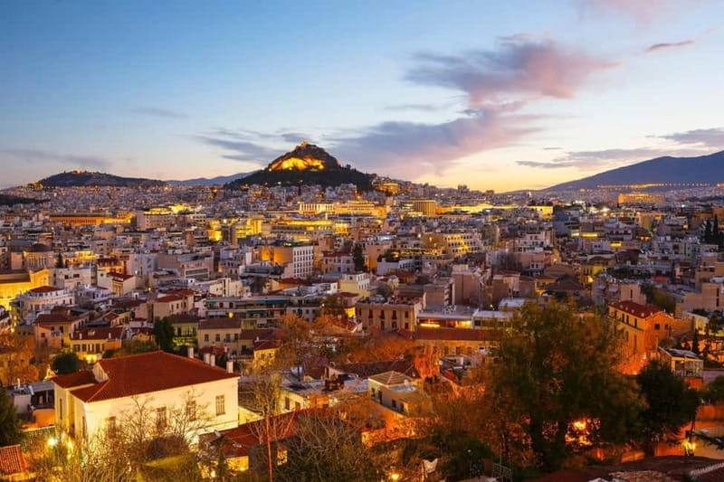Athens: Night Walking Tour - Monastiraki Square at night, where the route starts to make sense