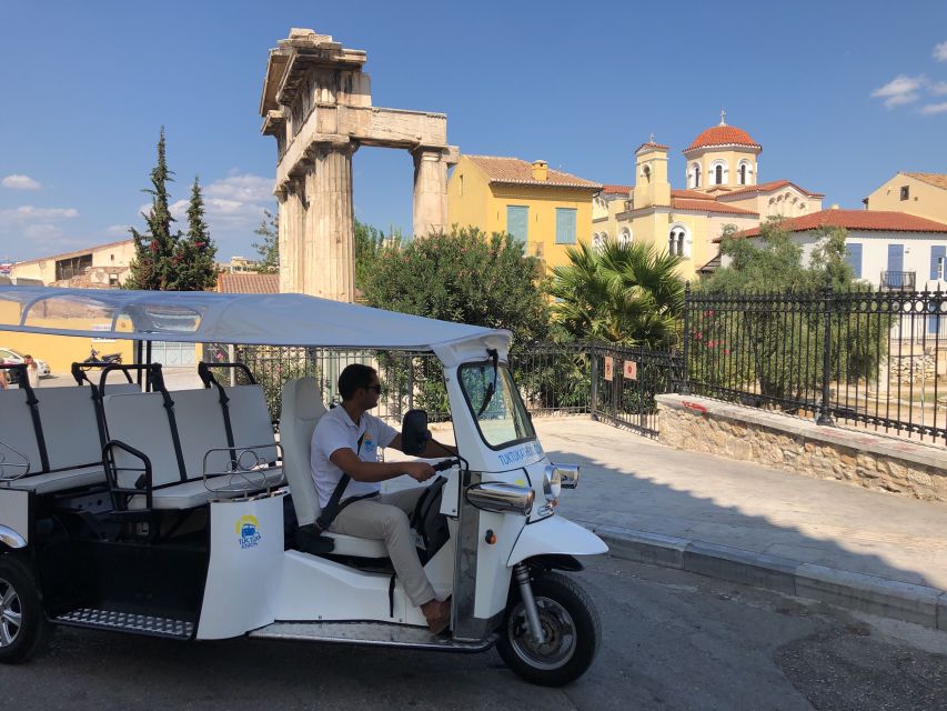 Athens: Private Evening Sightseeing Tour by Electric Tuk-Tuk - Plaka, narrow streets, and the Roman Agora zone