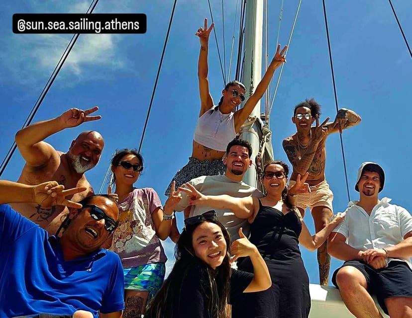 Athens: Riviera Catamaran Tour with Fresh Meal and Drinks - Hydrousa Island break: uninhabited island energy, with options