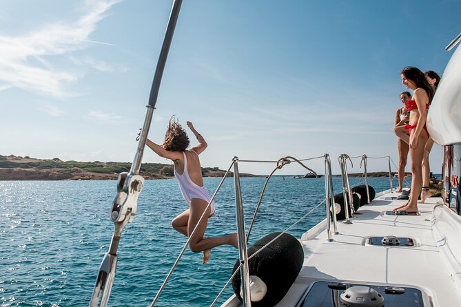 Athens Semi private Morning Catamaran cruise with meal & drinks - Stop 1 at Megalo Kavouri: shallow water and an easy first swim