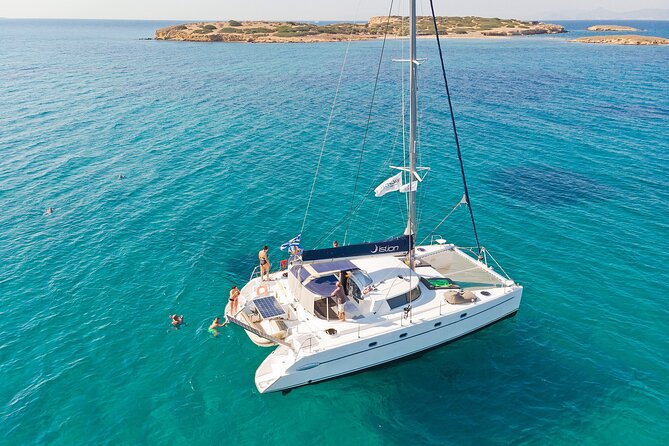 Athens Semi Private Sunset Catamaran Cruise with meal & drinks - Your route and the water stops: Vouliagmeni and Kavouri
