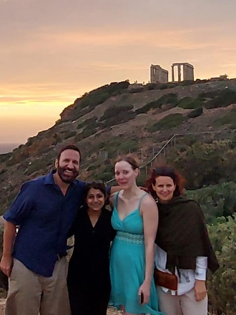 Athens: Sounio Poseidon Temple Athens Riviera Trip, Swimming - Sunset on the cliff: the payoff moment and how to plan for it