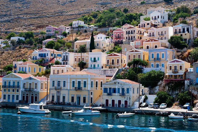 Boat Trip to Symi Island by Fast Boat - Photo Game Plan: Multicolored Homes and Blue Water Views