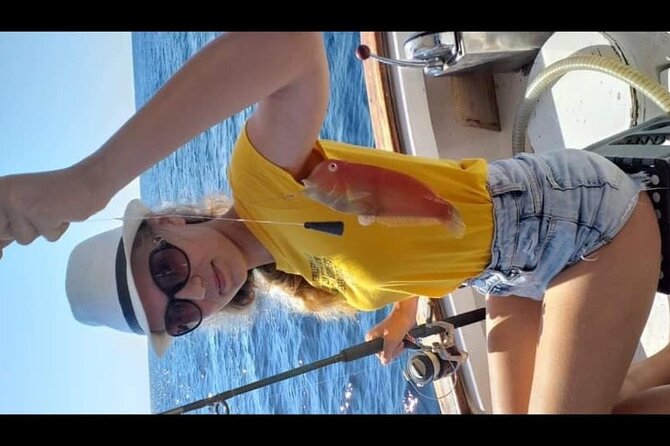 Captain Manolis Fishing with barbecue on the boat - Swimming and Snorkeling Time That Actually Fits a Fishing Day