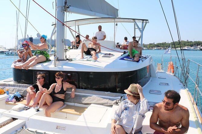 Catamaran Cruises Rhodes - 6 Hours Day Cruise ALL INCLUSIVE - Afandou Beach With Lunch in the Middle of the Action
