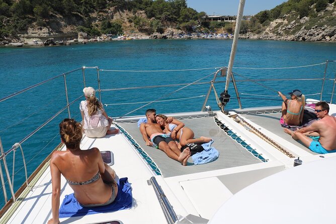 Catamaran Cruises Rhodes - 6 Hours Day Cruise ALL INCLUSIVE - Getting On and Off the Boat: Ladders Matter
