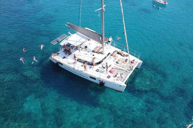 Catamaran Cruises Rhodes - 6 Hours Day Cruise ALL INCLUSIVE - A Catamaran With the Right Size for a Relaxing Rhodes Day