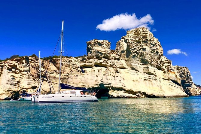 Catamaran Half Day Morning Cruise: Kleftiko - Kleftiko Beach, the Main Event: Caves, White Rock, and a Long Swim Window