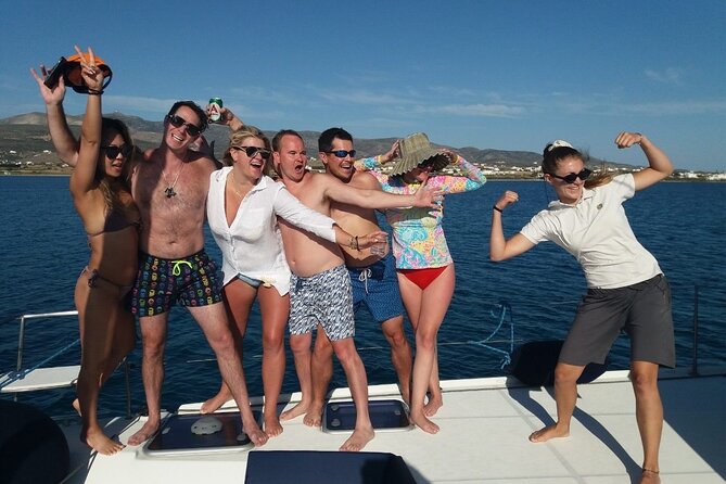 Catamaran Semi Cruise Paros Antiparos includes Food and Drinks - Pickup and the Day’s Time Rhythm (It Starts Early Enough to Beat the Rush)