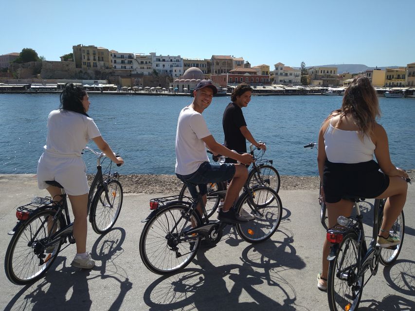 Chania: City Highlights Small Group Bike Tour - Old Venetian Harbour: panoramic photos and a sense of orientation