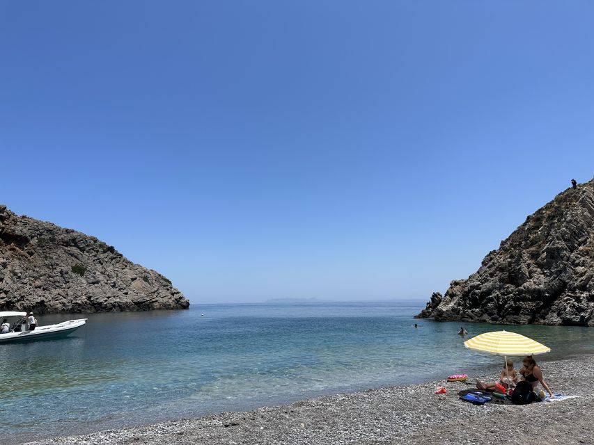 Chania: Menies Beach & Chironisia Bay Cruise with Snorkeling - Chironisia Bay: sea-only access and small cave snorkeling