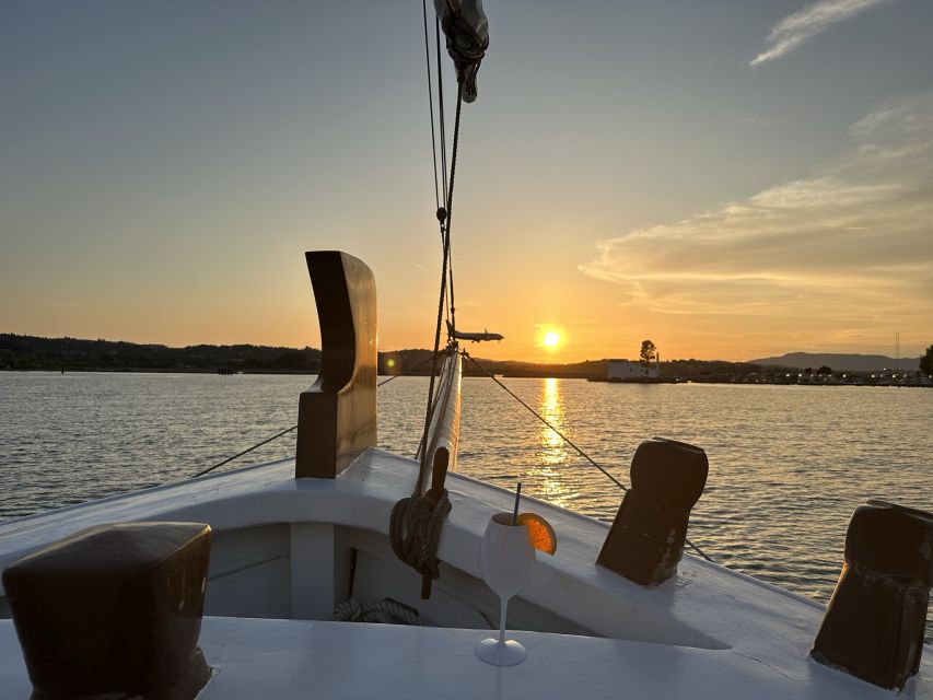 Corfu: Sunset Cruise on Classic Boat with Cocktails & Snacks - Getting on board in Corfu’s old port, and what comfort really looks like