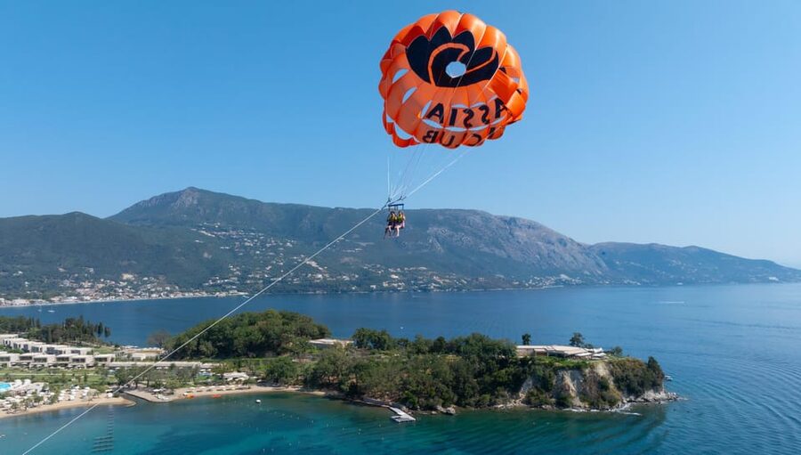 Corfu: Watersports Combo for 2 - On the water steps: how the day flows from above the sea to calmer glides