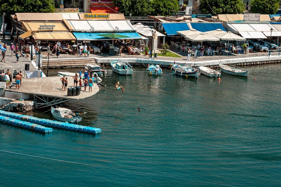 Crete: Agios Nikolaos, Plaka and Spinalonga Island Tour - Plaka Village: lunch by the water, then a real swim break