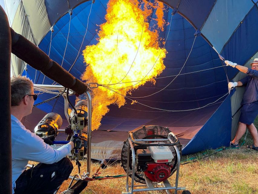 Crete: Hot-Air Balloon Flight with Breakfast and Wine - Balloon prep and the short plateau break before takeoff