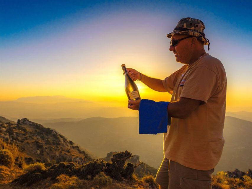 Crete: Land Rover Safari with Sunset Viewing, Dinner, & Wine - Dinner at a Local Taverna: Unlimited Wine, Vegetarian Options, and Greek Dancing