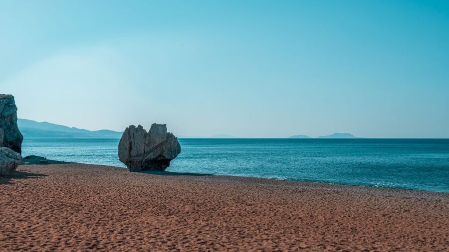 Crete: Preveli Tropical Beach and Palm Forest - Kourtaliotikos Gorge cliffs and the Stone of Lovers photo mission