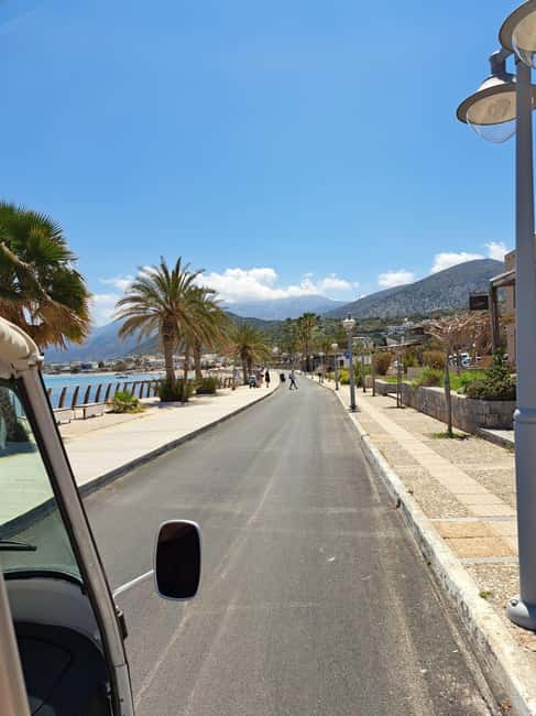 Crete: Private Tuk Tuk Tour of 7 Villages with Tastings - The beach corridor passes: Palace of Malia, Potamos Beach, and Star Beach Waterpark