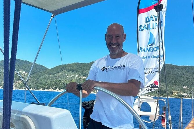 Day sailing Skiathos Skopelos with lunch on Rainbow yacht - The weather plan: Lalaria or Dasia and Arkos, plus fruit salad