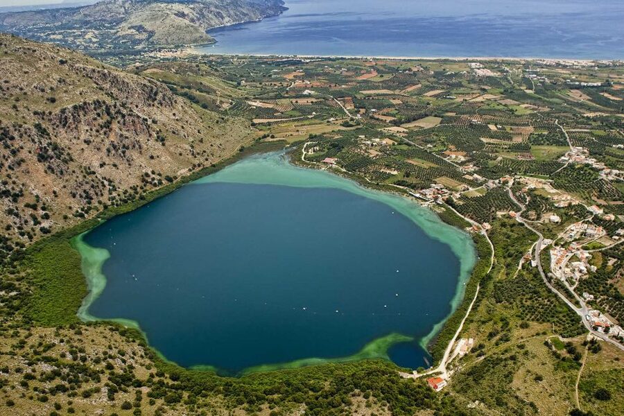 DayTrip Kournas lake Argyroupoli &Georgioupoli from Rethymno - Plakias Bay and Sea Time Near Georgioupoli: Swim, Walk, and Eat What You Want