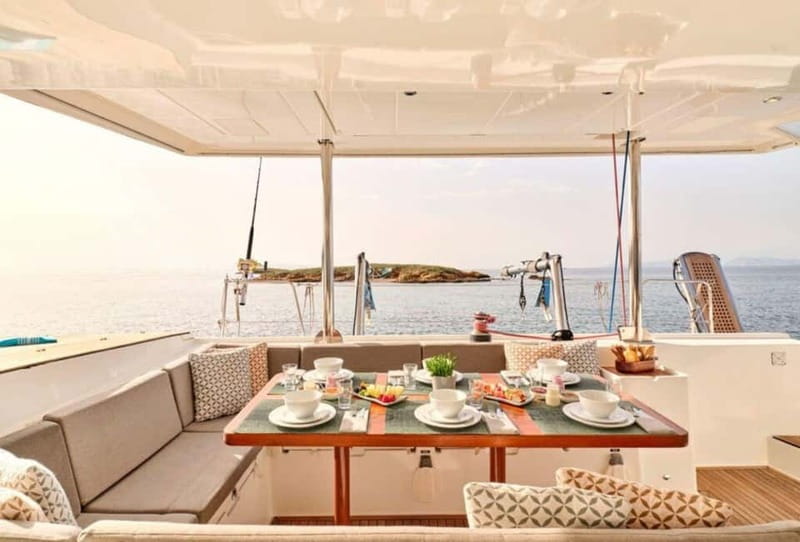 Dia: Day & Sunset Cruise with Menu by Greece's Top 100 Chef - Meeting at Marineli 2, right by Koules