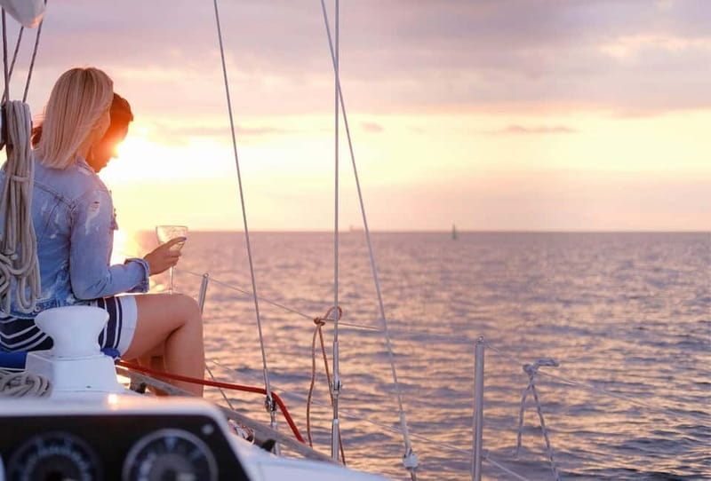 Dia: Day & Sunset Cruise with Menu by Greece's Top 100 Chef - The sail out of Heraklion and the Dia Island approach