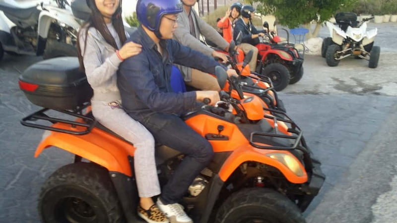 Discover Santorini on Quadbike Available with pick up! - Delivery to your exact stop, not a distant pickup point