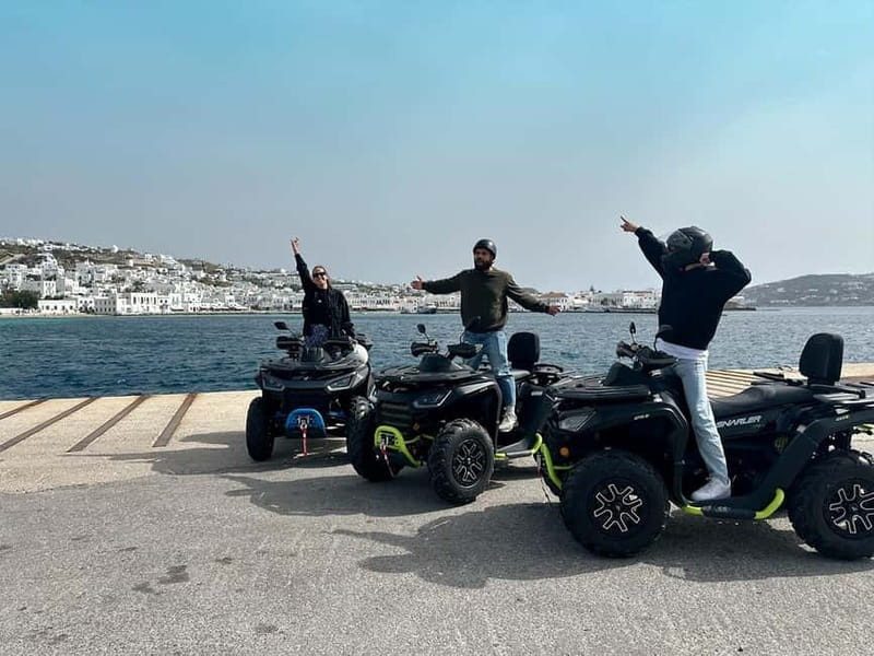 Explore Mykonos Island with a 650cc ATV / QUAD Tour - Riding setup: helmets, maps, and quick confidence building