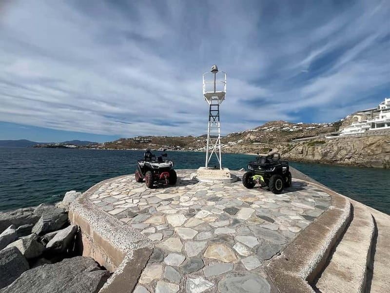 Explore Mykonos Island with a 650cc ATV / QUAD Tour - Fokos Beach: the best pay-off, with a time reality check