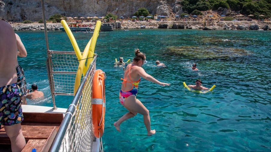 Faliraki: Boat Trip to Afantou Caves, Antony Quinn, Ladiko - Ladiko Bay: The Small Cove Stop That Feels More Personal