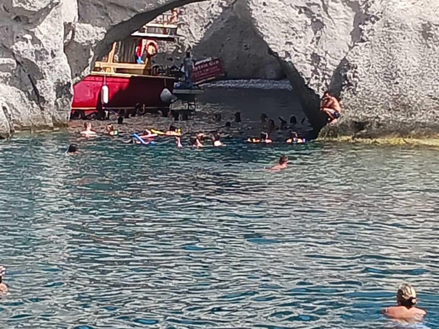 FALIRAKI: BOAT TRIP TO ANTONY QUINN, LADIKO, AFANDOU CAVES - First swim stop at Ladiko Beach, why this one works