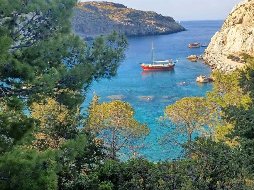 FALIRAKI: BOAT TRIP TO ANTONY QUINN, LADIKO, AFANDOU CAVES - What is included on the Odysseia, and how the food and drinks feel in real life