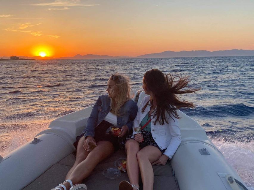 Faliraki: Evening RIB Cruise with Champagne and Sunset Views - Champagne and Seasonal Fruit, Small Luxury Done Right