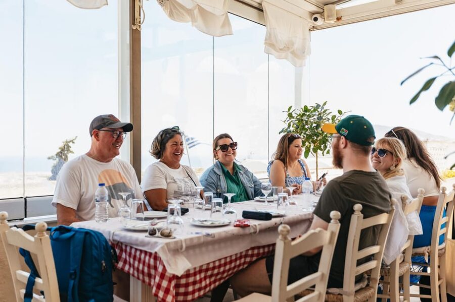 Fira: Guided Foodie Walking Tour with Tastings - Guides Make It: Lena and Gabriel and the Santorini Story Behind the Food
