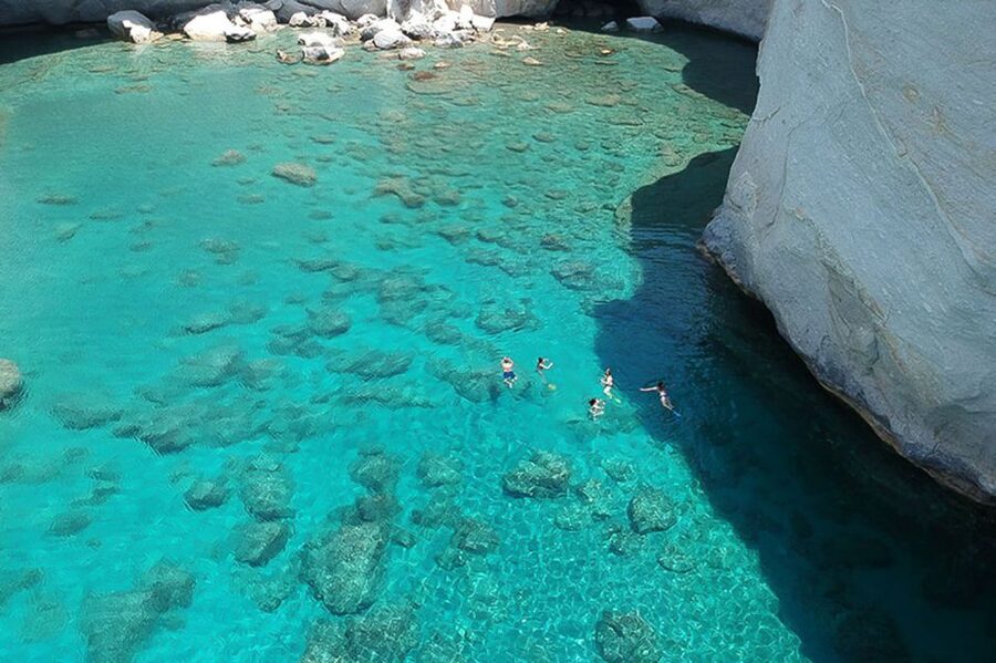 From Adamas: Milos and Poliegos Catamaran Cruise with Lunch - Milos Scenery Begins Right Away, From Cape Vani to Kalogries