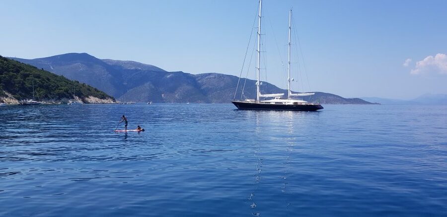 From Agia Efimia: Day Cruise to Ithaki Island with Lunch - Gidaki Beach: the first big swim and snorkel moment