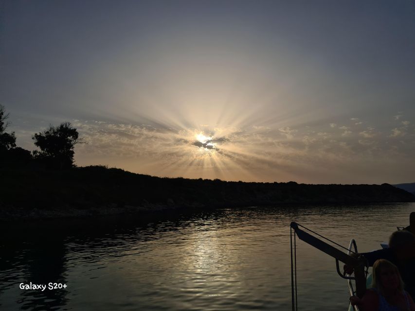 From Argostoli: Vardiani Island Sunset Cruise & Greek Meze - Finding Dreamy Cruises Kefalonia in Argostoli Harbor