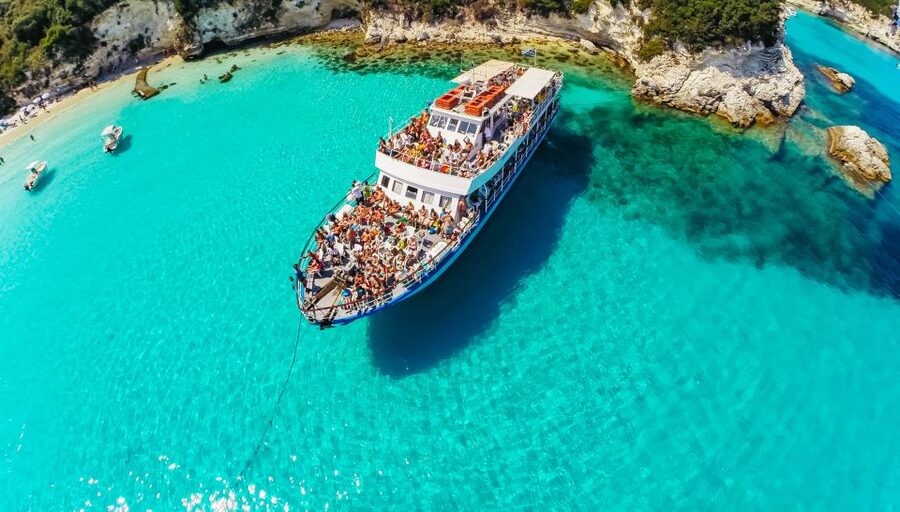 From Corfu: Day Cruise to Paxos, Antipaxos, and Blue Caves - Sailing from Corfu Old Town to the Ionian Sea
