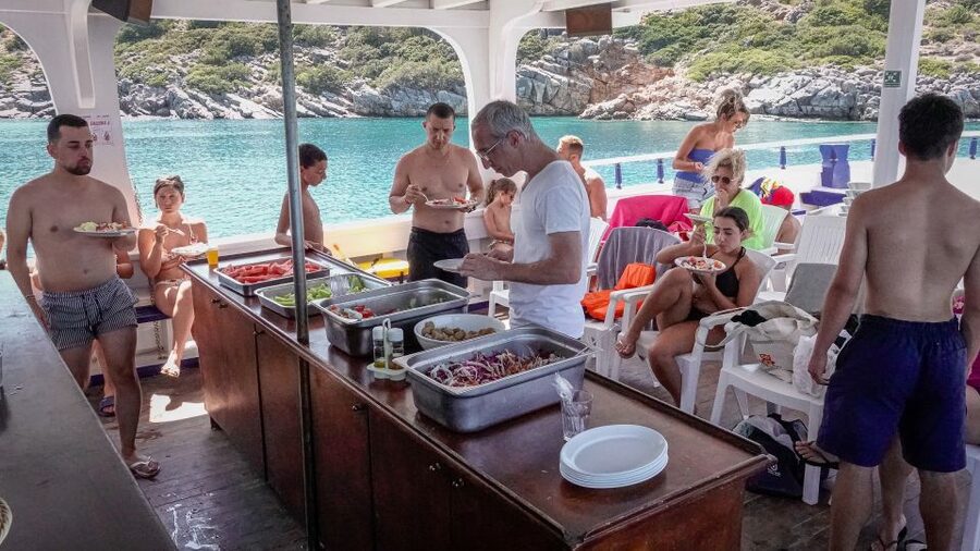 From Heraklion: Elounda, Kolokitha, and Spinalonga Boat Trip - Kolokytha Bay swim stop: clear water, easy fun, and no stress